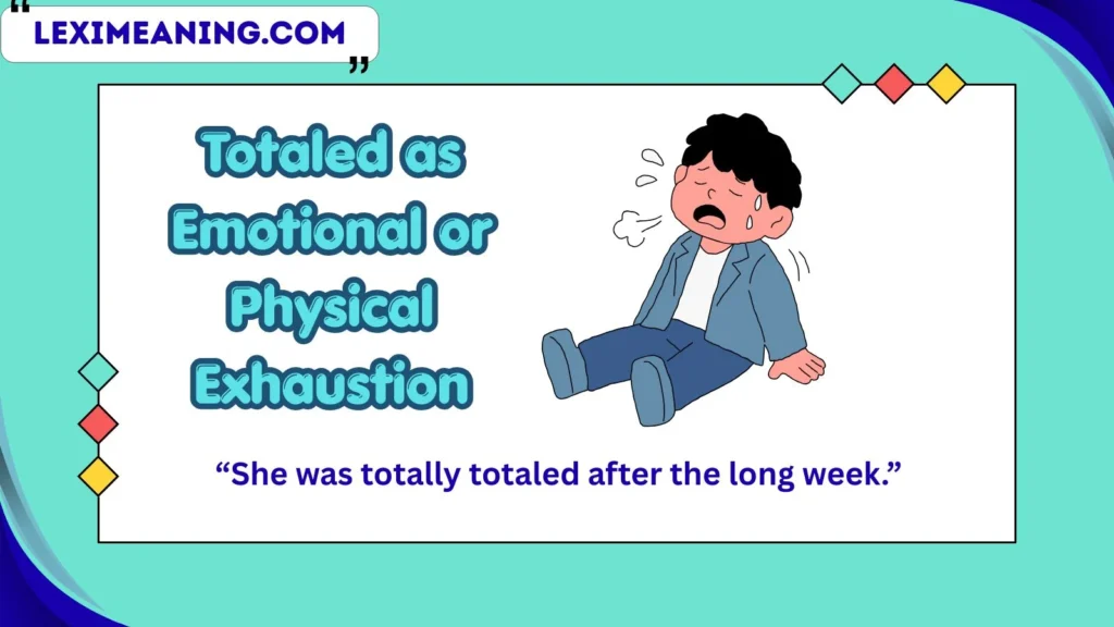 Totaled as Emotional or Physical Exhaustion
