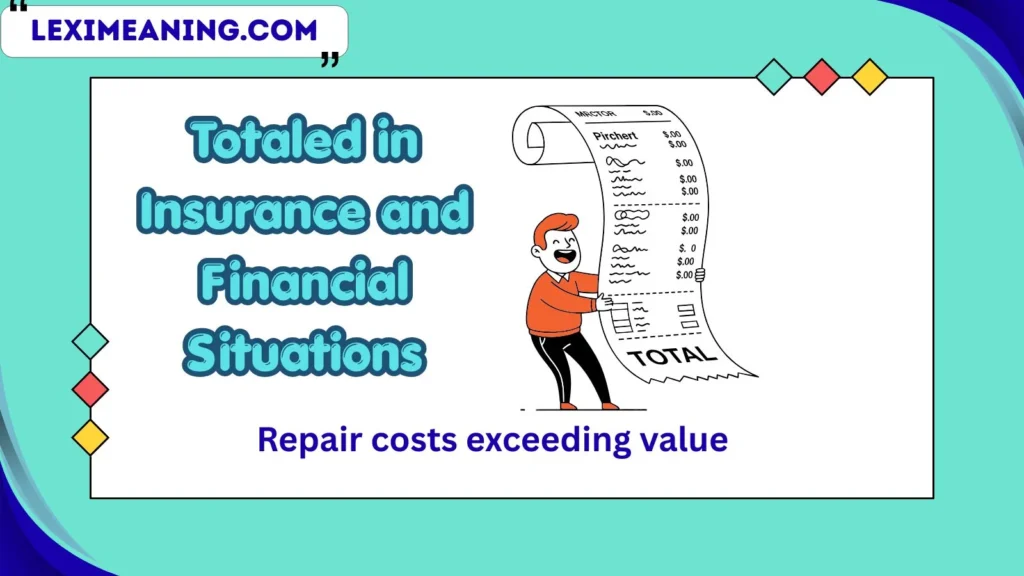 Totaled in Insurance and Financial Situations