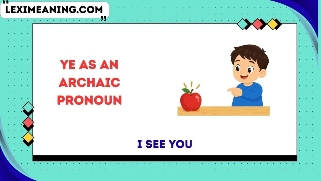 Ye as an Archaic Pronoun