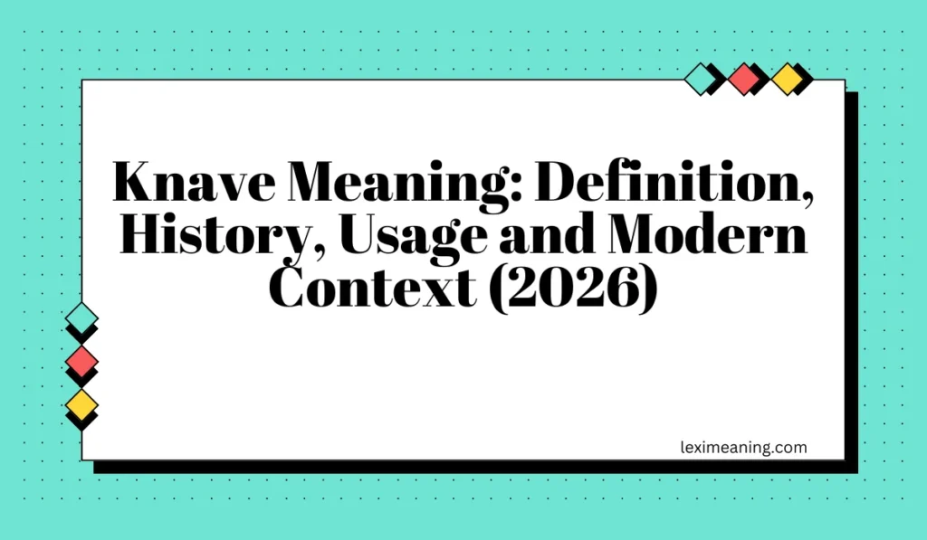 Knave Meaning Definition