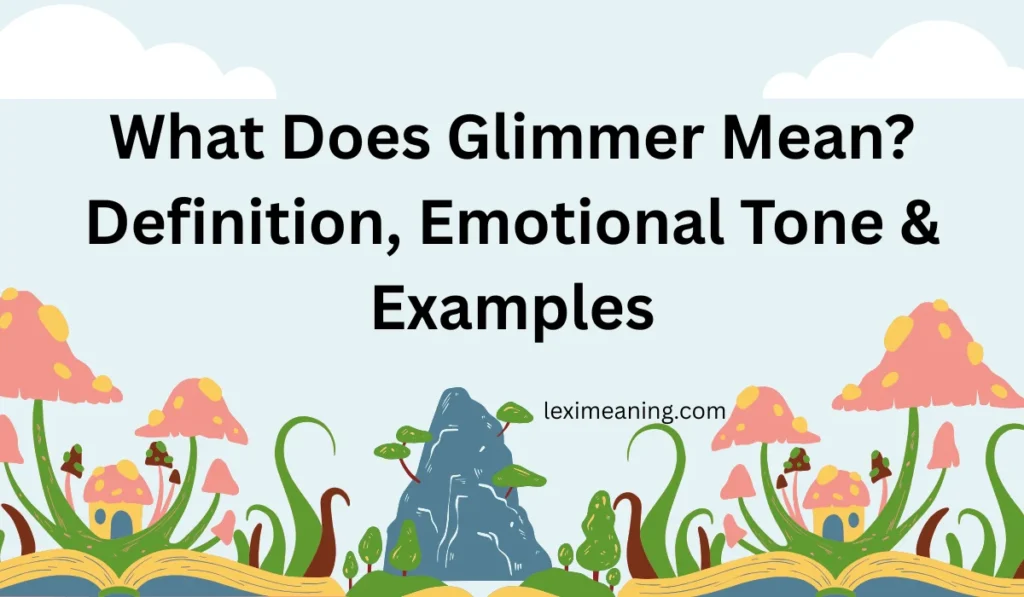 What Does Glimmer Mean