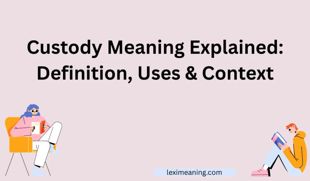 Custody Meaning Explained