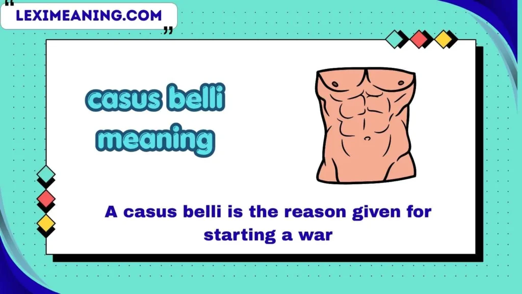 casus belli meaning