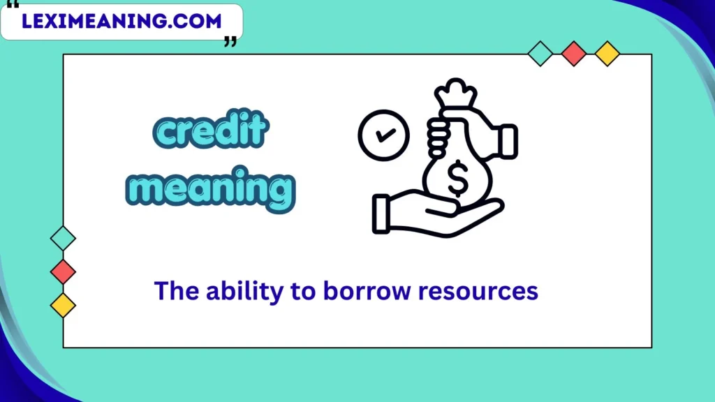 credit meaning