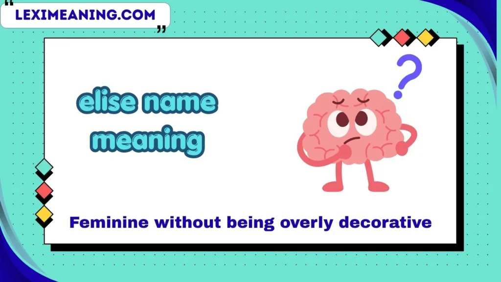 elise name meaning