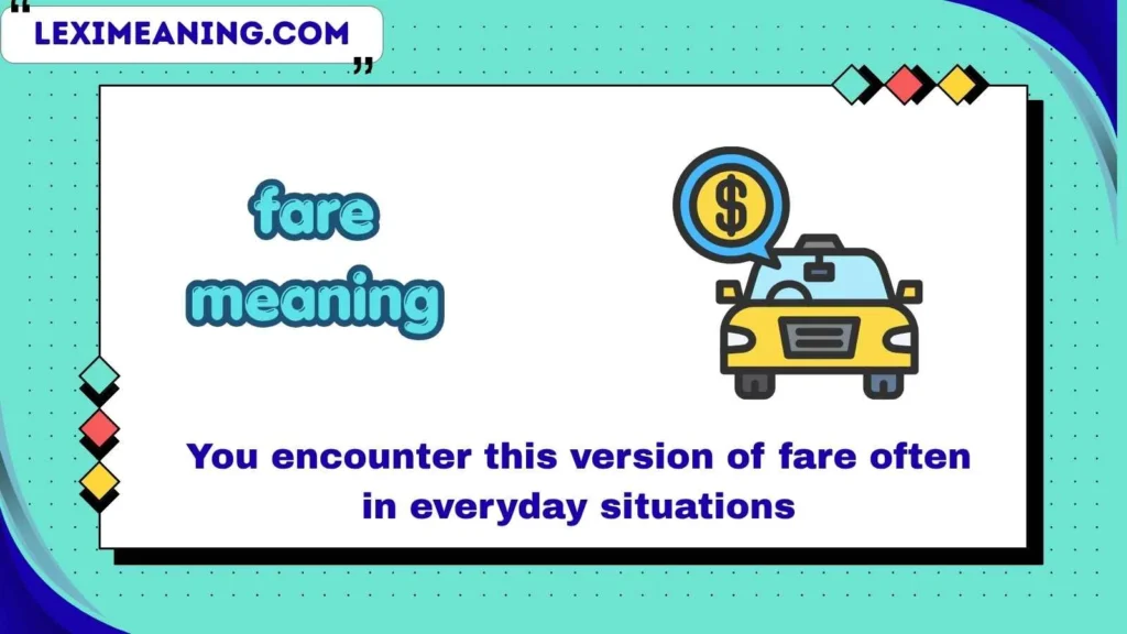 fare meaning