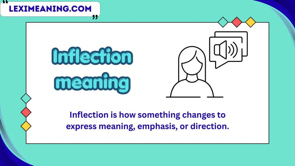 inflection meaning