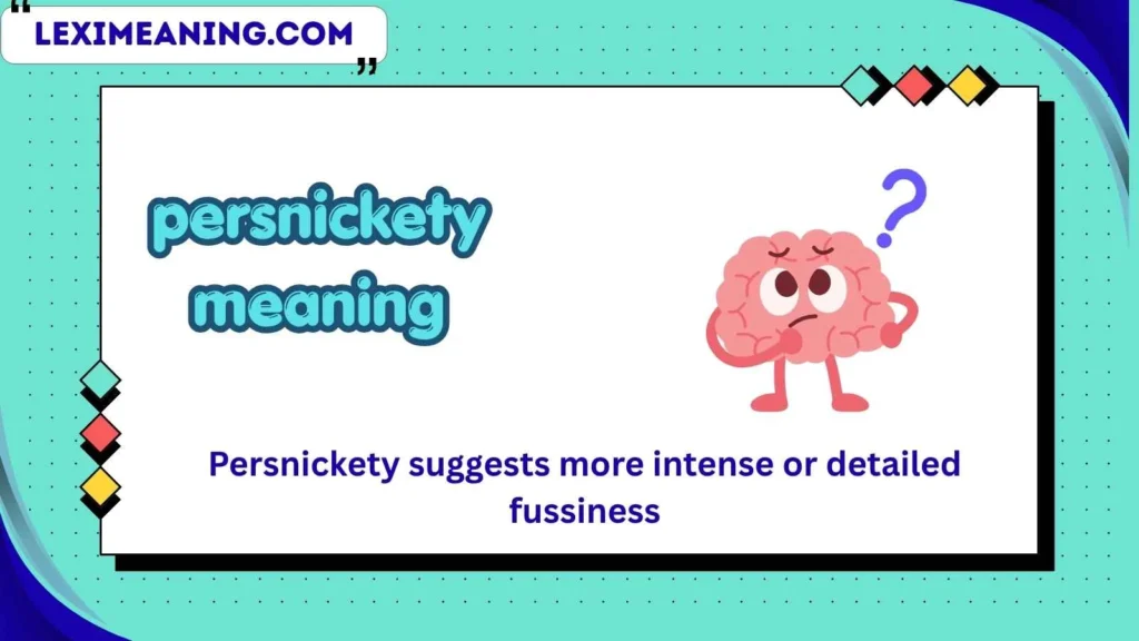 persnickety meaning