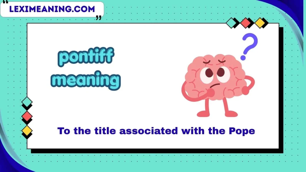 pontiff meaning