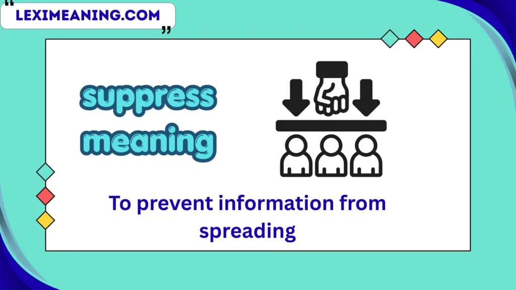 suppress meaning