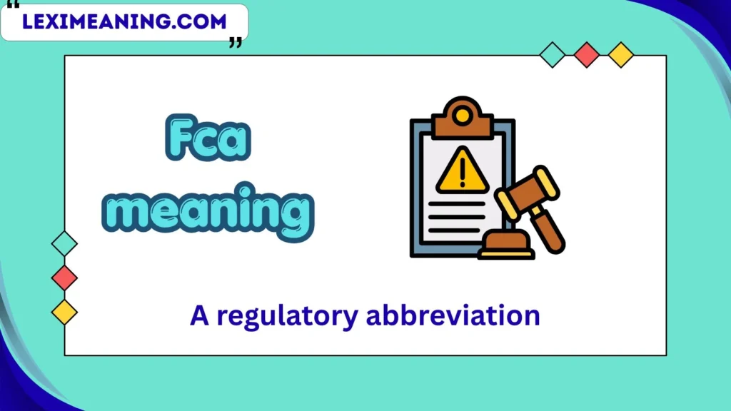 fca meaning