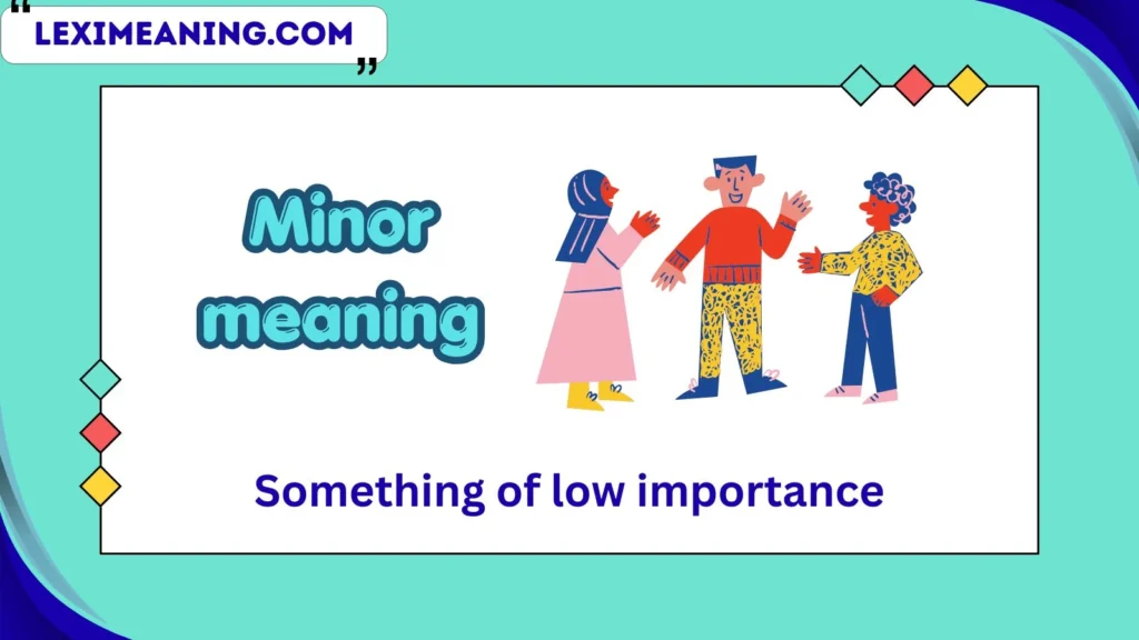 minor meaning